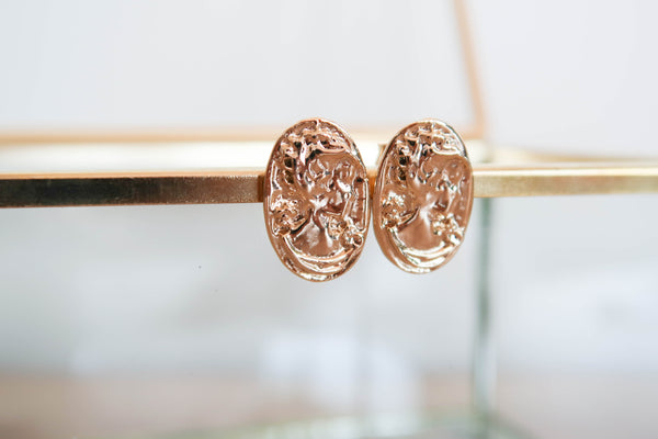 Gold Vintage Coin Earrings