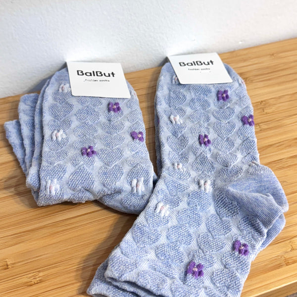 Purple Flower Socks