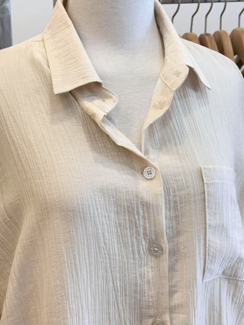 Summer Sand Dune Cream Relaxed Shirt