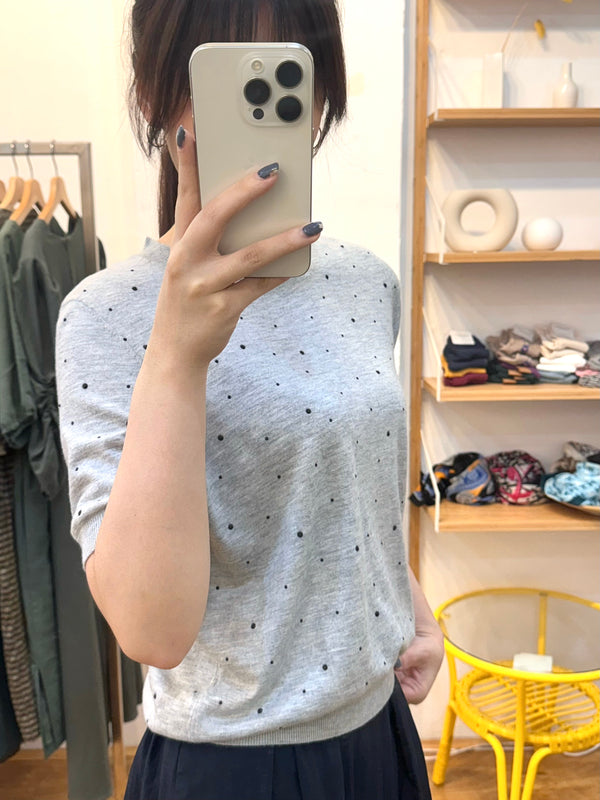 Grey Dots Top