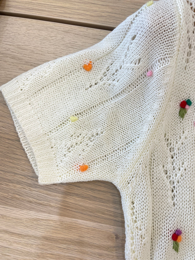 3D Floral Knit Top