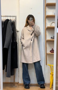 Wool + Cashmere Ivory Coat