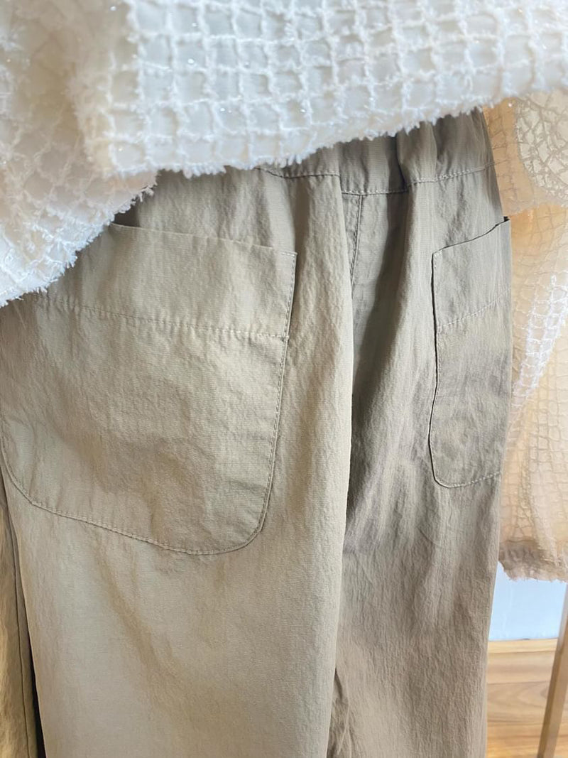 Khaki A-line skirt