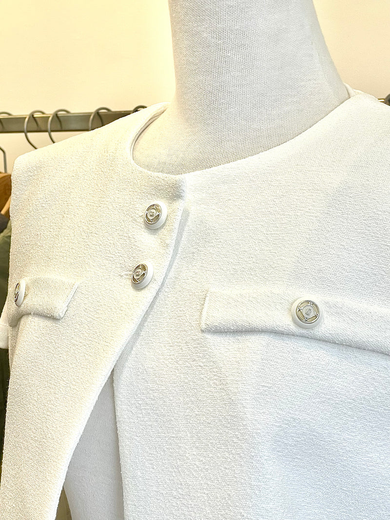 Formal Uniquely-designed Vest - White / Beige