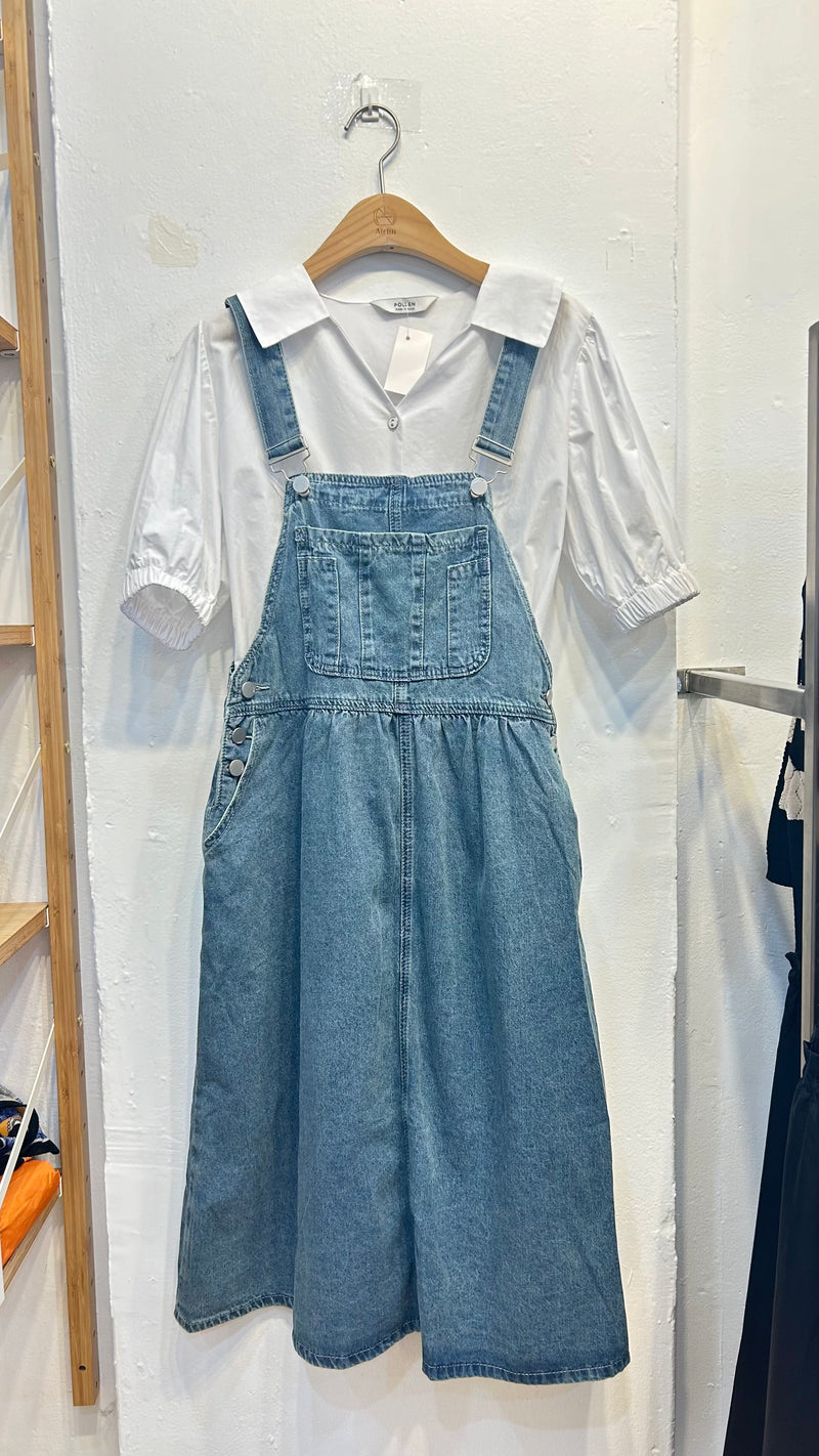 Overall denim dress