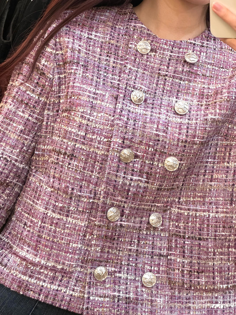 Black/Pink tweed jacket