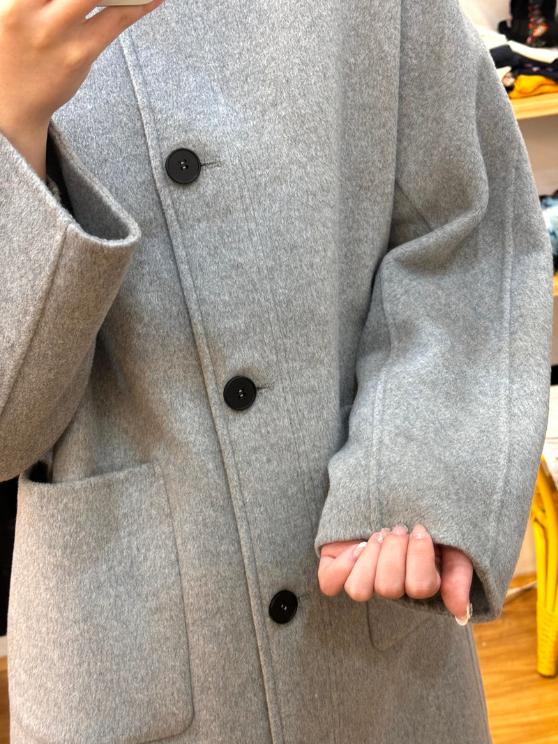 Daily Cute Cashmere and Wool Blended Long Coat