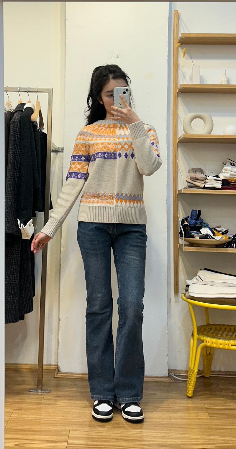 Unique pattern knit sweaters