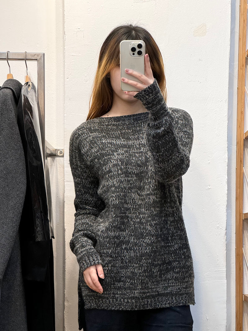 Black Wool Cashmere Sweater