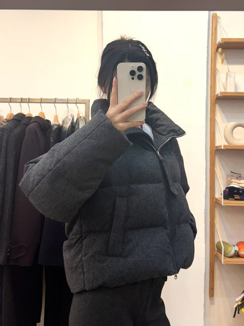 Daily Chic Charcoal Grey Goose down Jacket