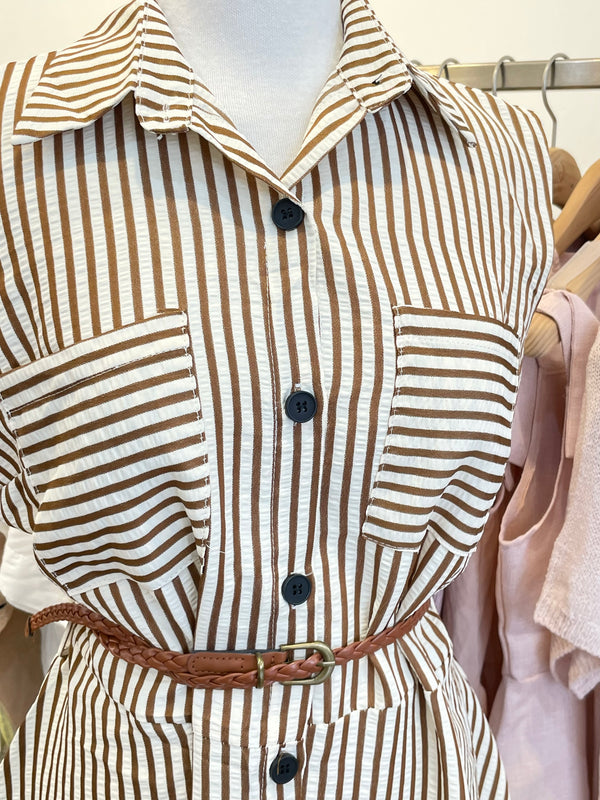 Brown Chic Shirt Dress