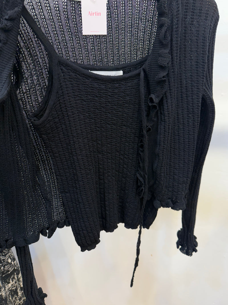 Knitted Singlet with Cardigan