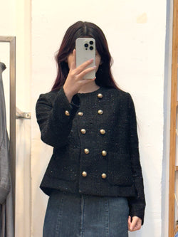 Black/Pink tweed jacket