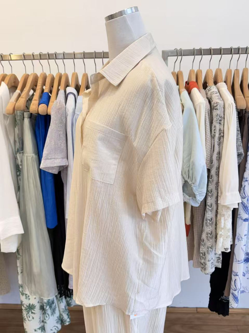 Summer Sand Dune Cream Relaxed Shirt