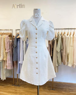 Cloudy Puff Sleeve Dress
