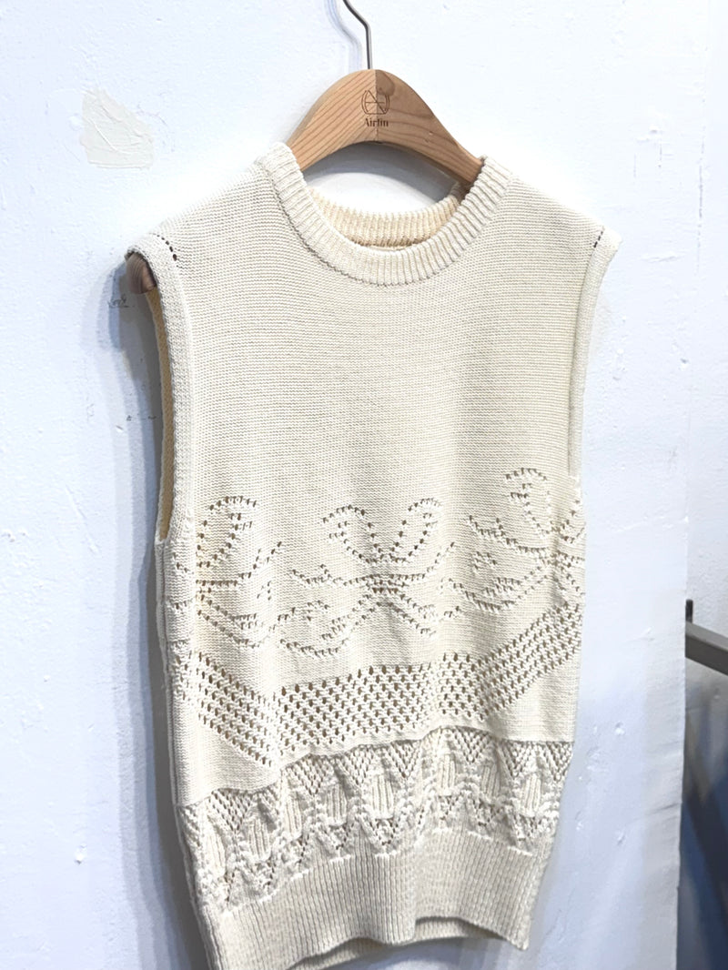 Ivory knit vest