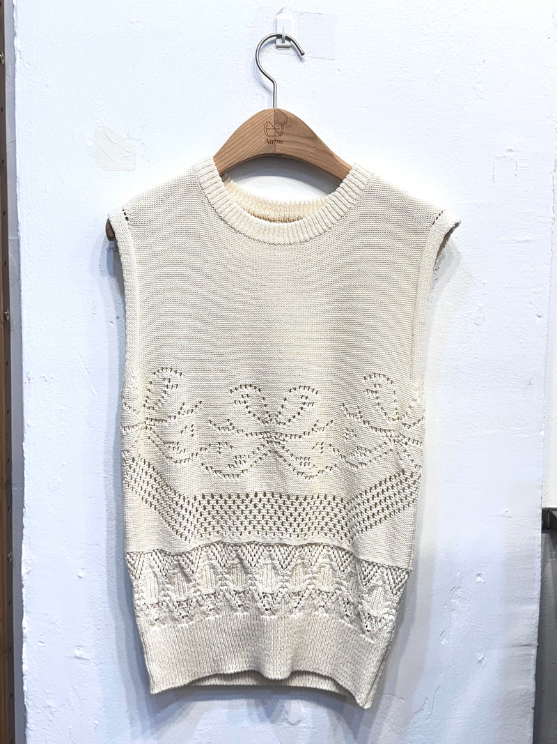 Ivory knit vest