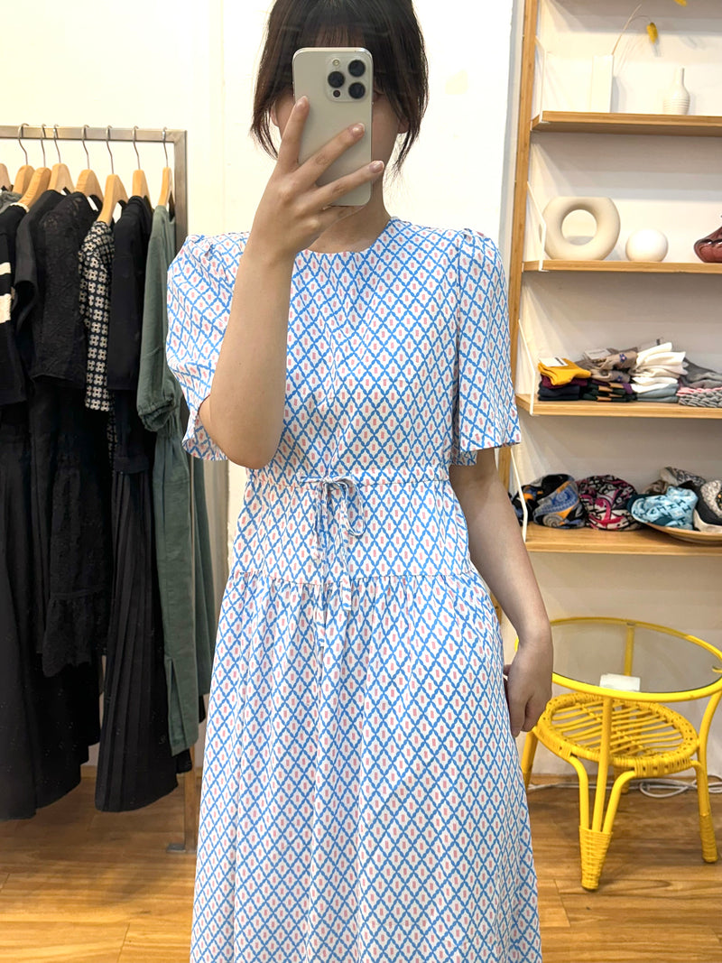 Summer Blue Pattern Dress