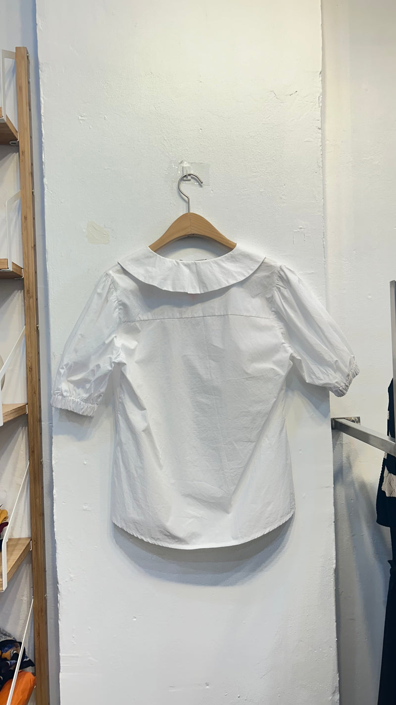 Summer white blouse shirt