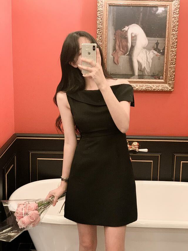 Festive off-shoulder mini dress