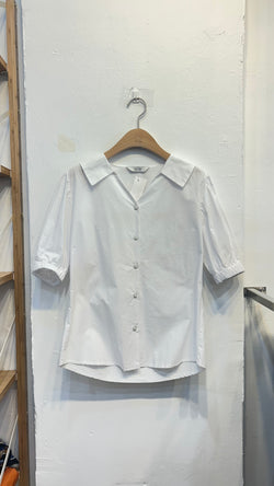 Summer white blouse shirt