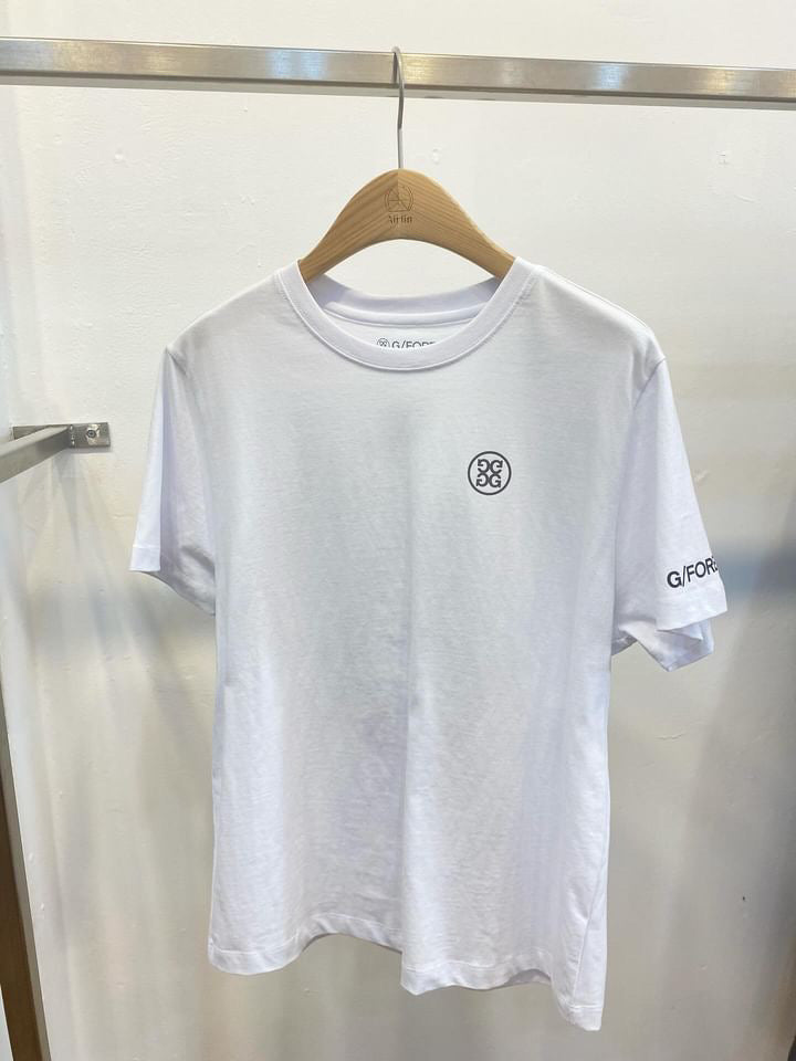 White golf shirt