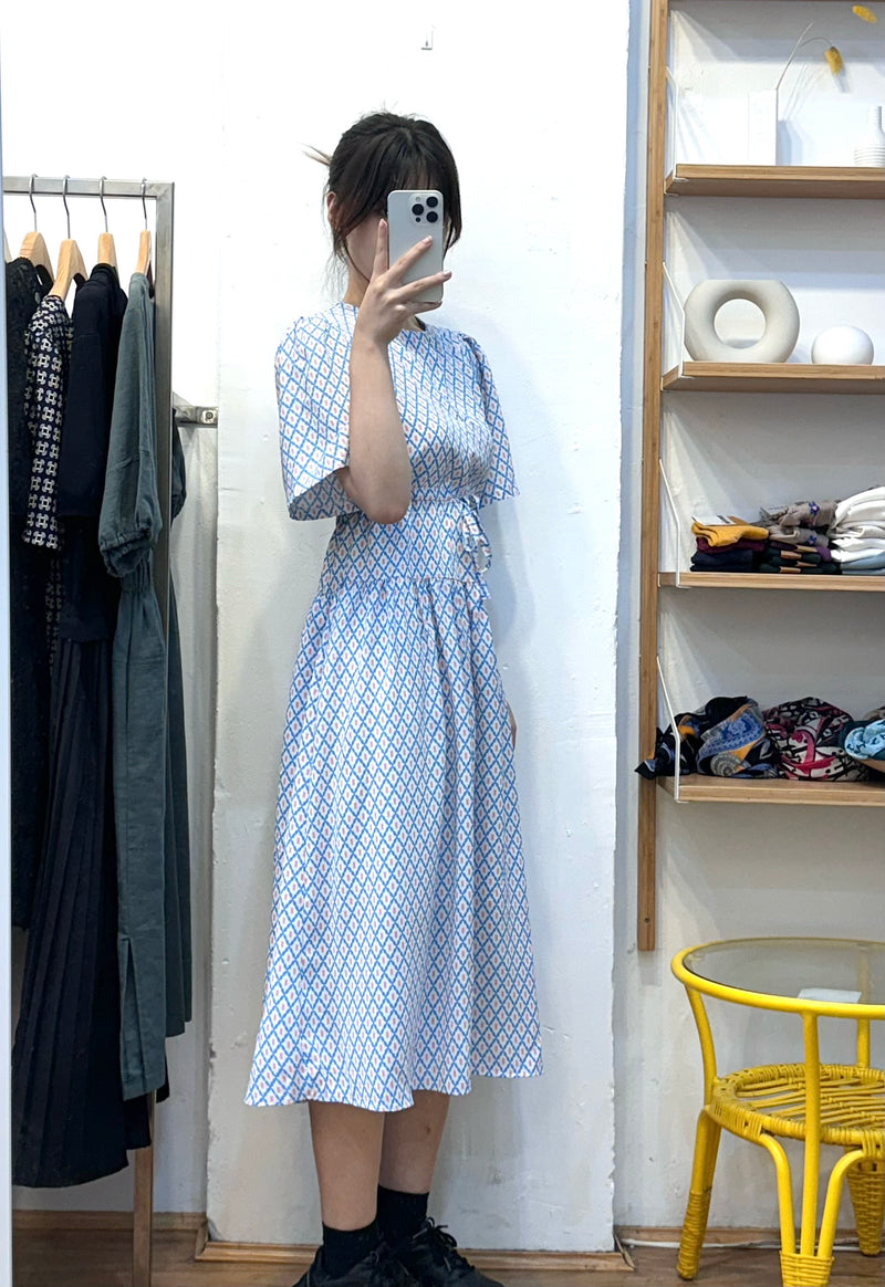 Summer Blue Pattern Dress