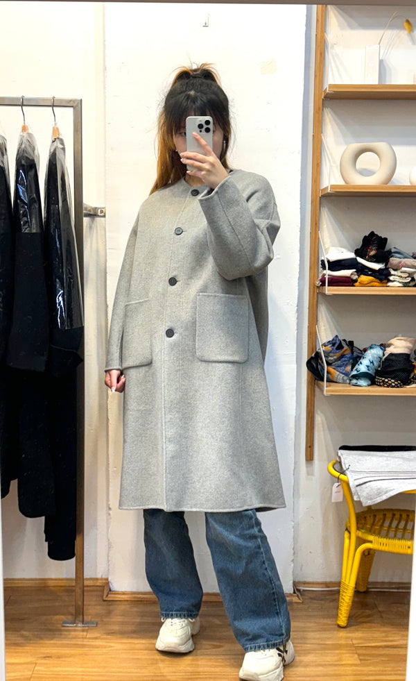 Daily Cute Cashmere and Wool Blended Long Coat