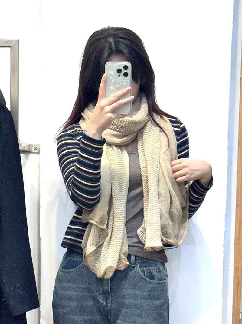 Cold Days Wool Blended Scarfs - 4 Colour