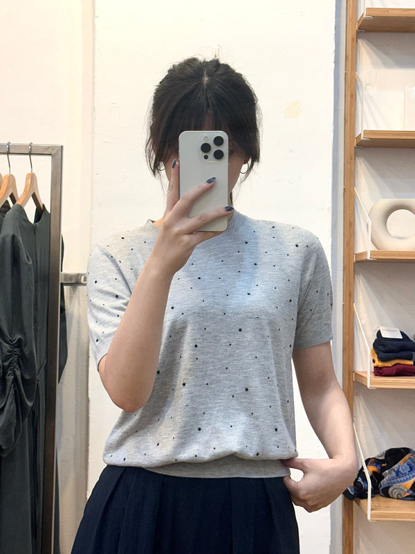 Grey Dots Top