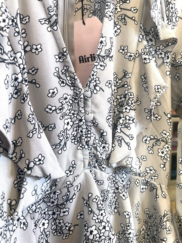 Floral Falbala Maxi Dress