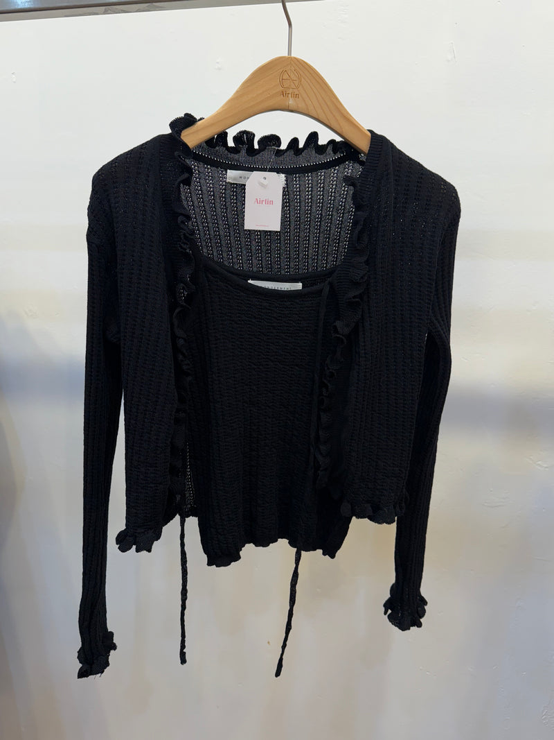 Knitted Singlet with Cardigan