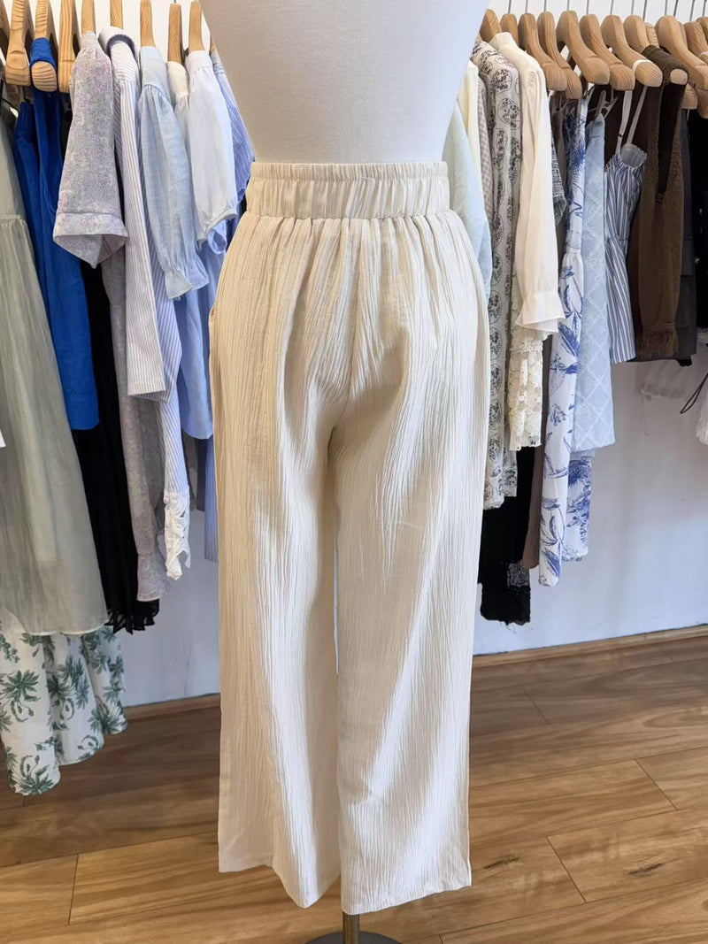 Breezy Lightweight Relaxed Cream Pants