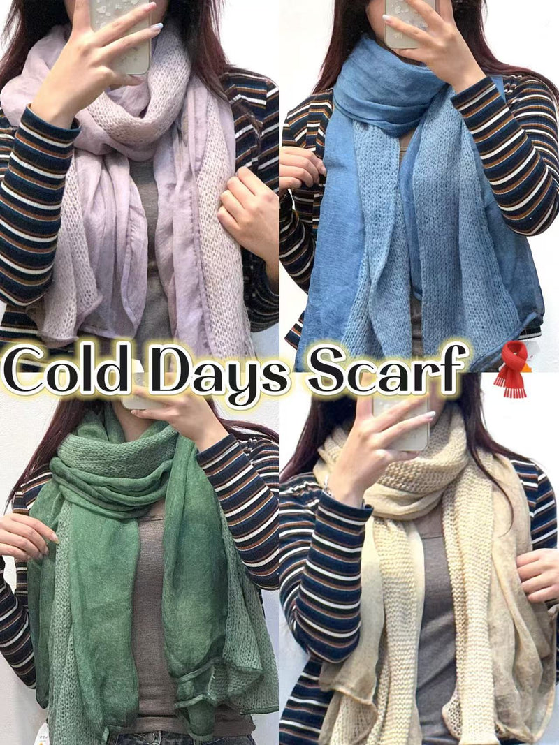 Cold Days Wool Blended Scarfs - 4 Colour
