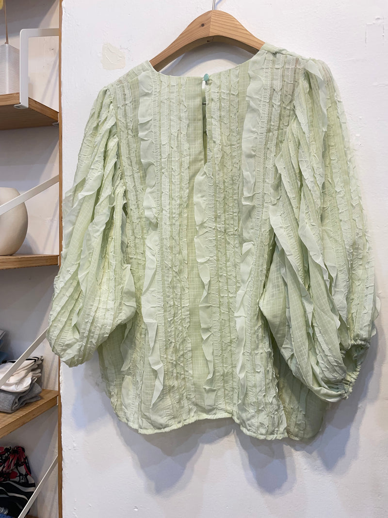 Green Floral Blouse