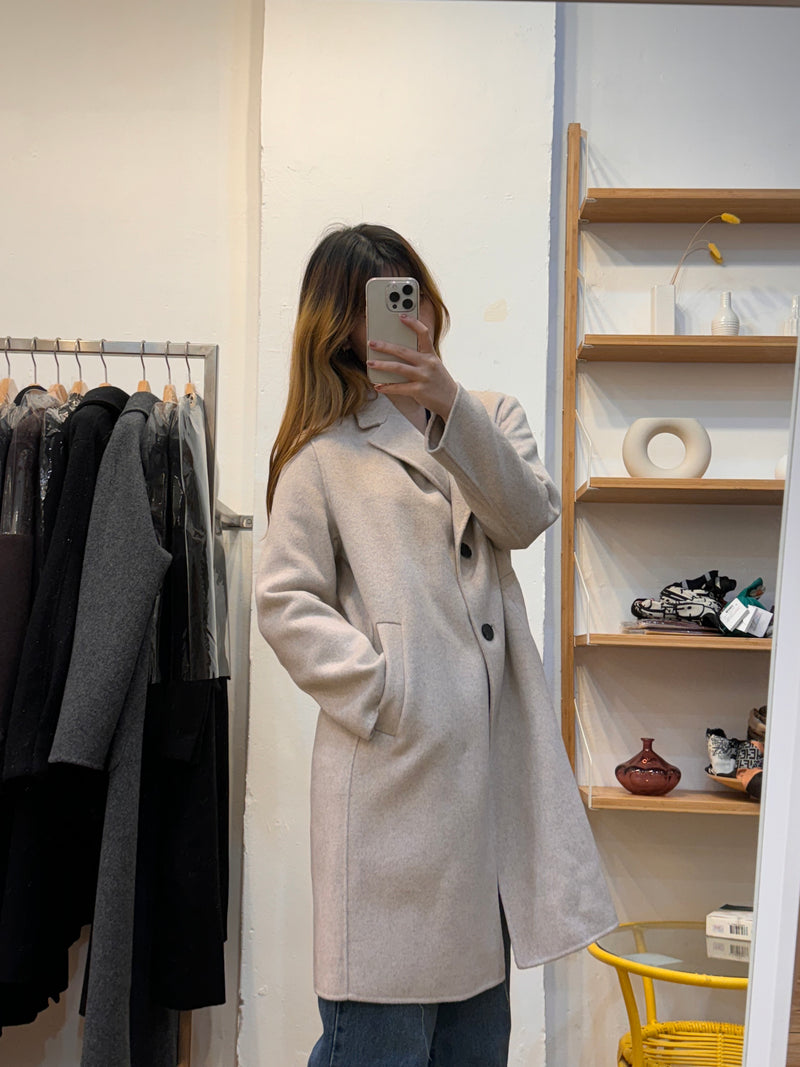 Wool + Cashmere Ivory Coat