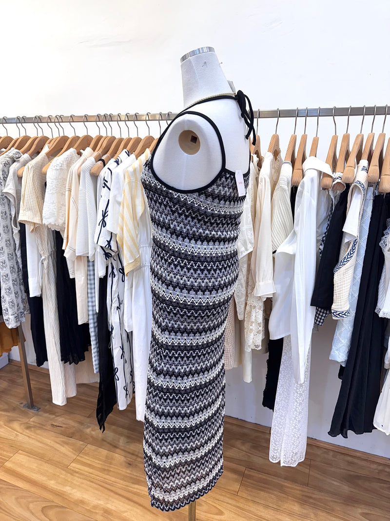 Grey Knit Long Dress