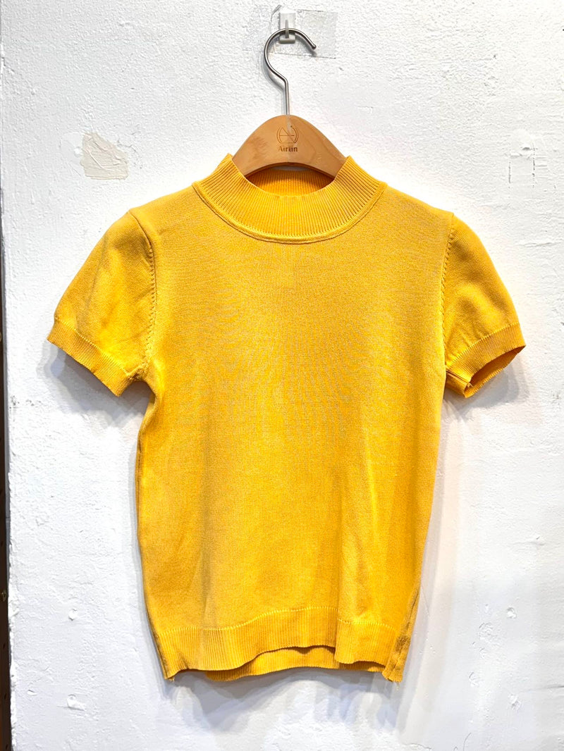 Summer Yellow High Neck Top