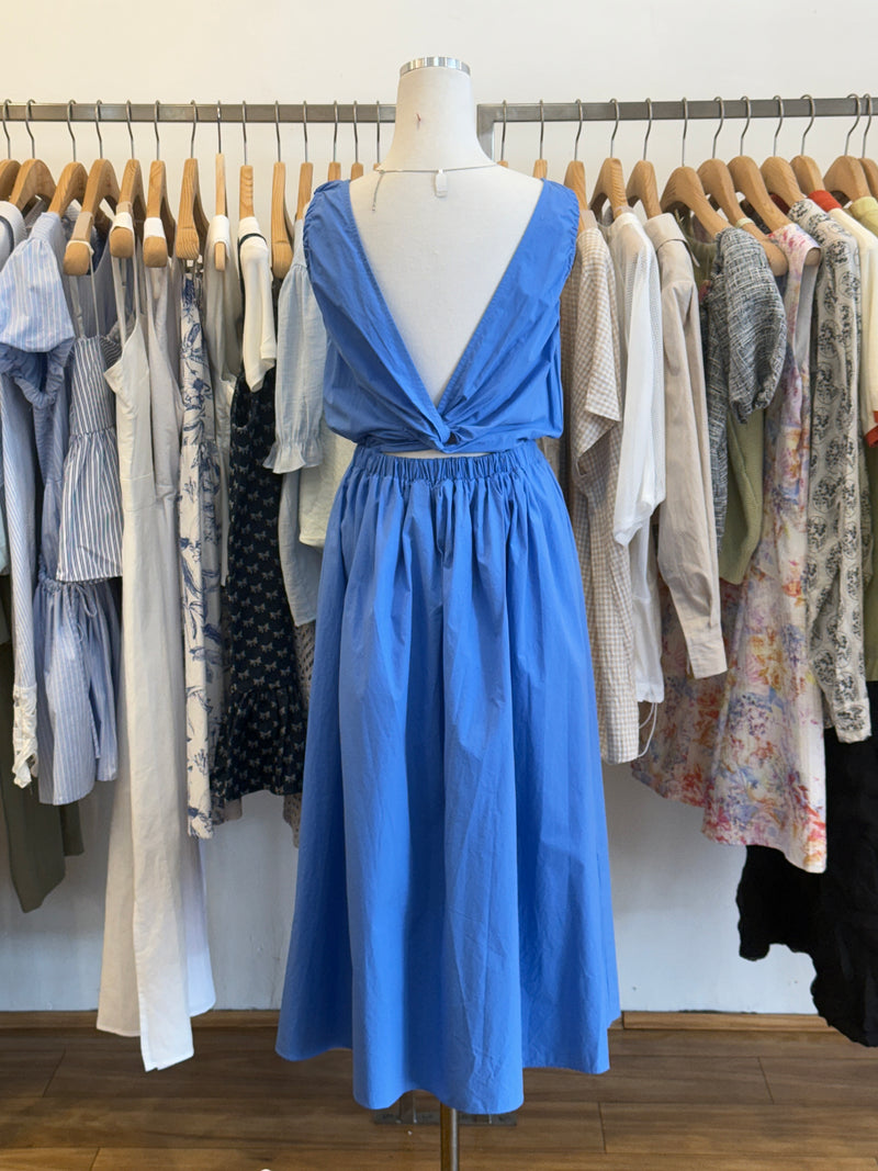 Blue Backless Dress