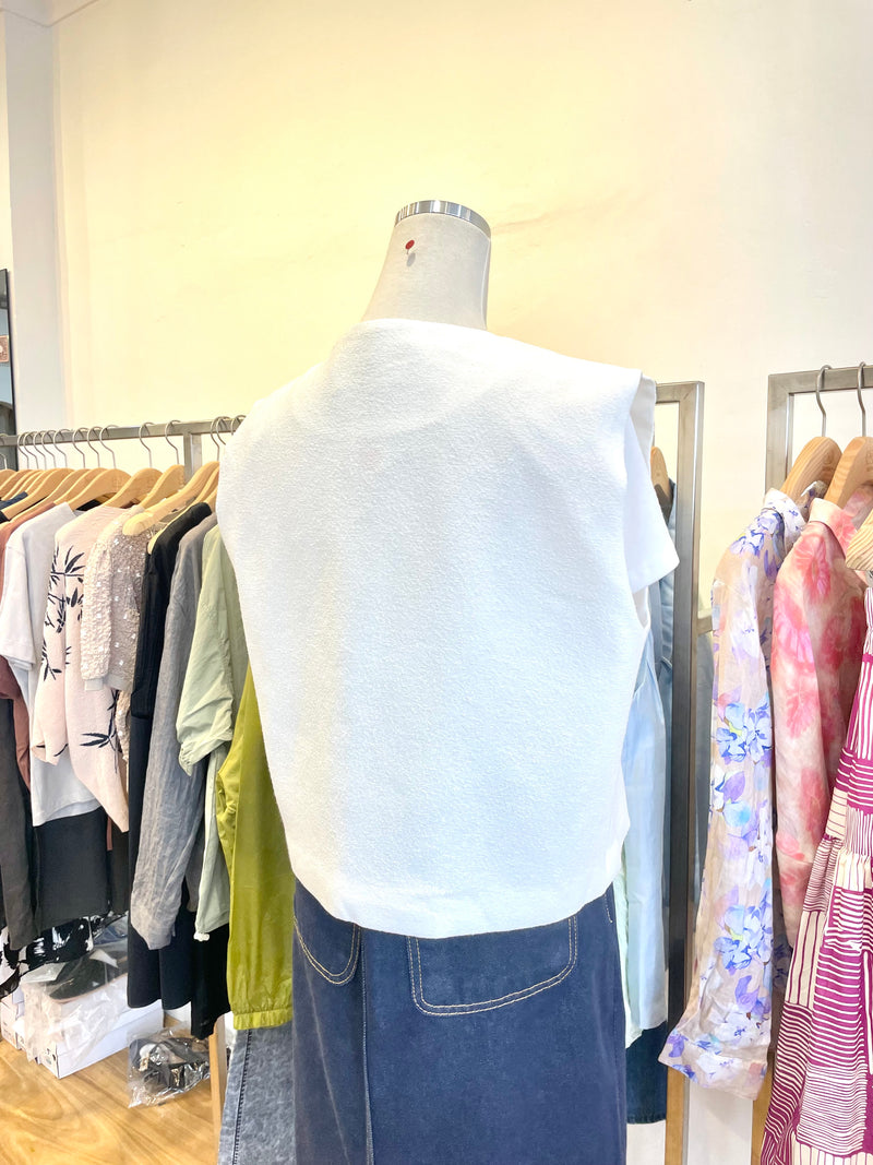 Formal Uniquely-designed Vest - White / Beige