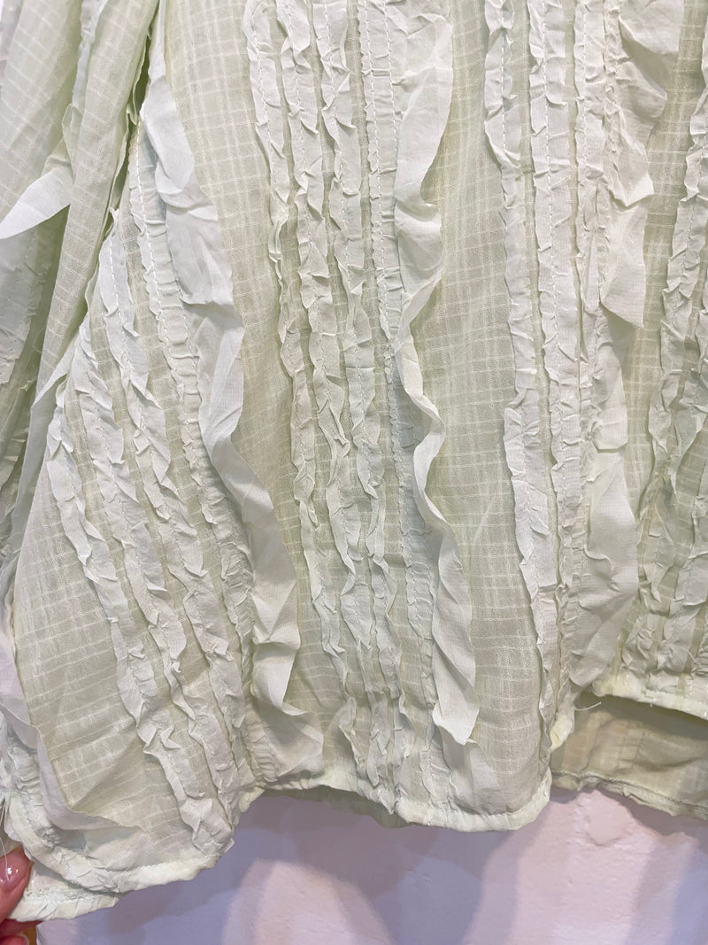 Green Floral Blouse