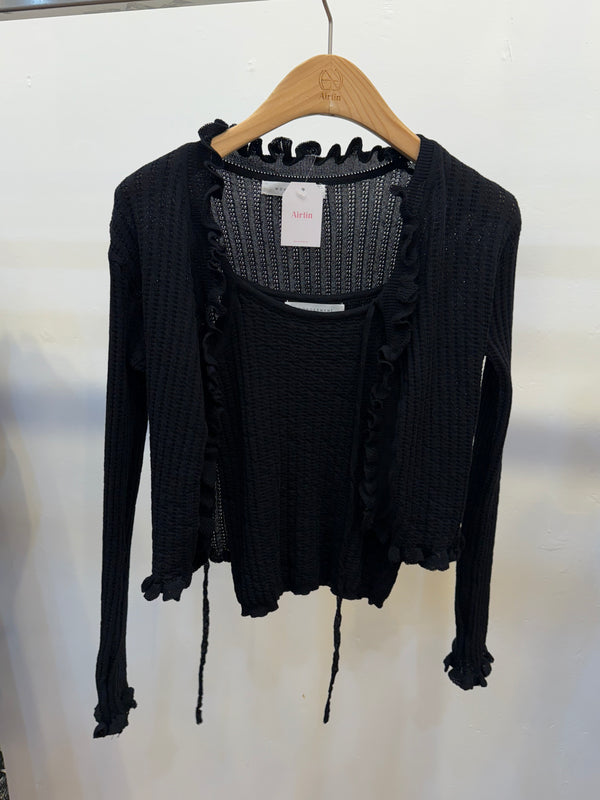 Knitted Singlet with Cardigan