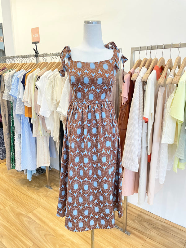 Chocolate Sky Floral Dress