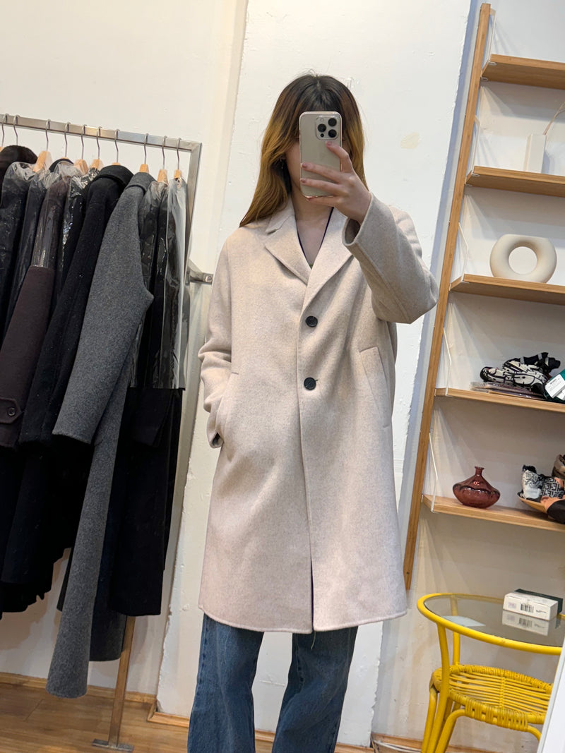 Wool + Cashmere Ivory Coat