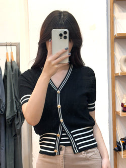 Stripe Tank Top + Cardigan Sets