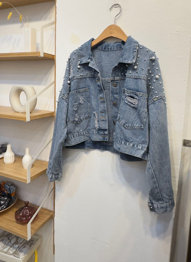 Pearl denim jacket