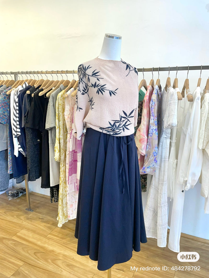 Irregular Bamboo Leaf Pattern Shirt