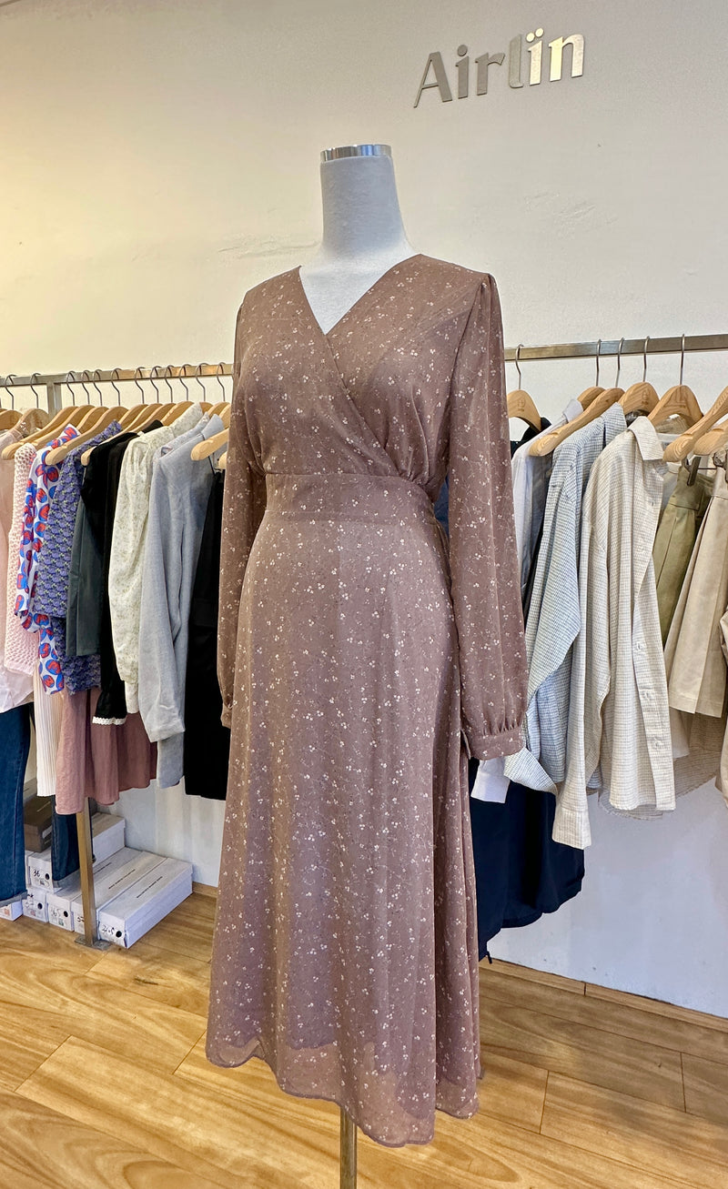 Polka Dot earthy Brown dress