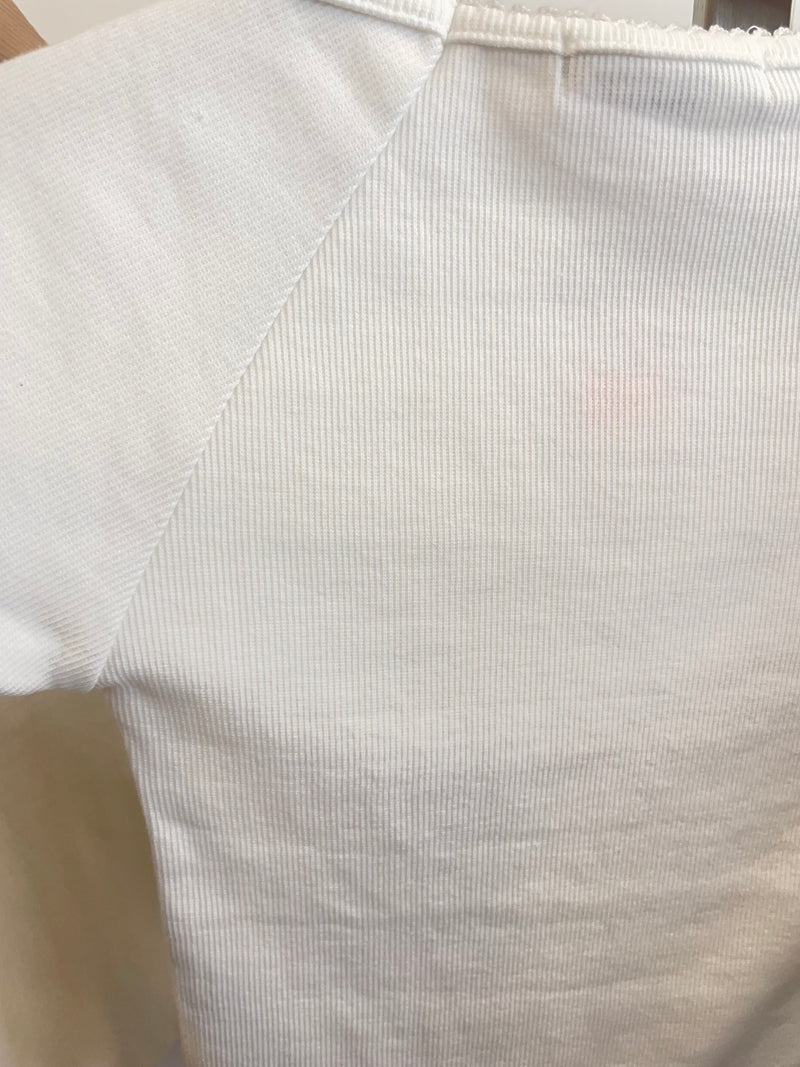 Ruffled Edge Short Sleeve Top