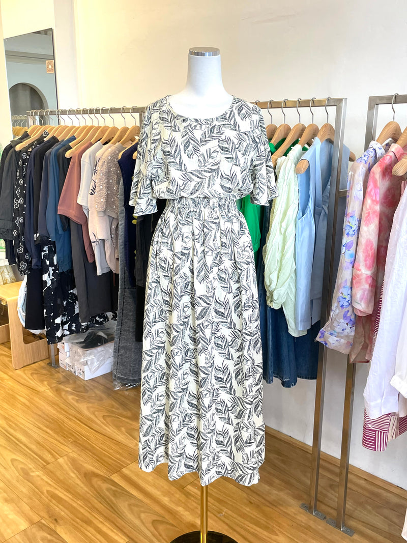 Summer Holiday Leaf Elegant Dress
